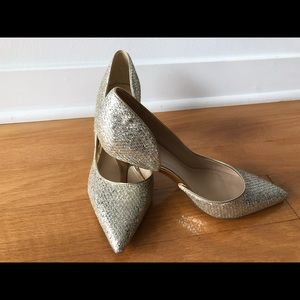 Marc Fisher-Silver/gold pointy heels size 7M